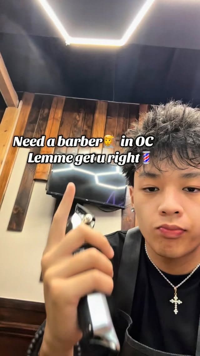FreakyFades barber in the shop