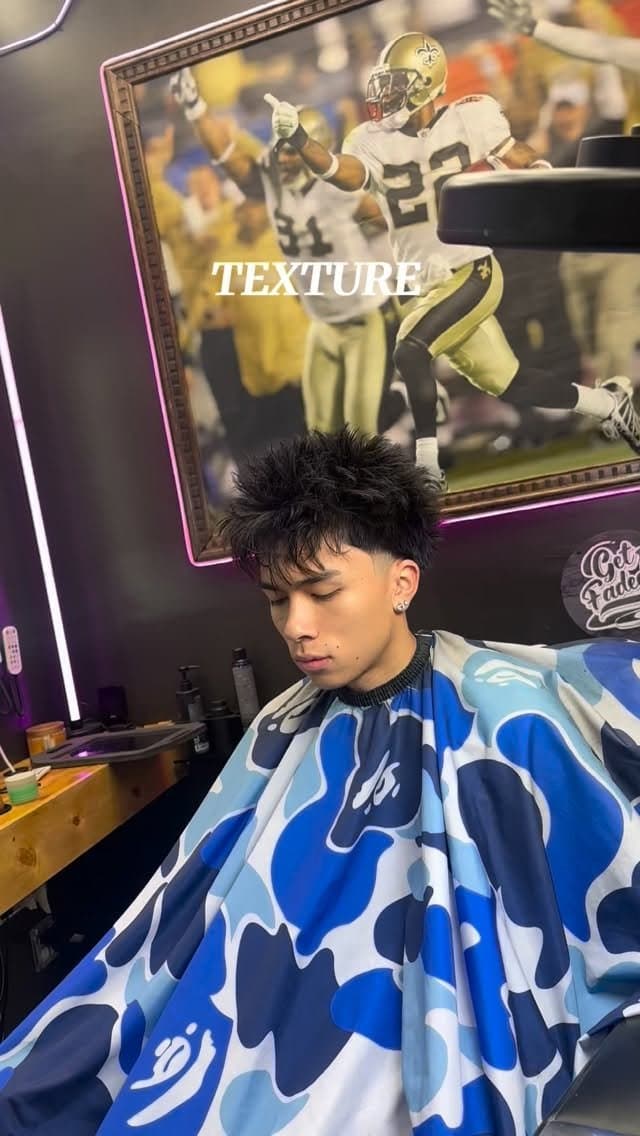 Finished textured crop with a skin fade at FreakyFades